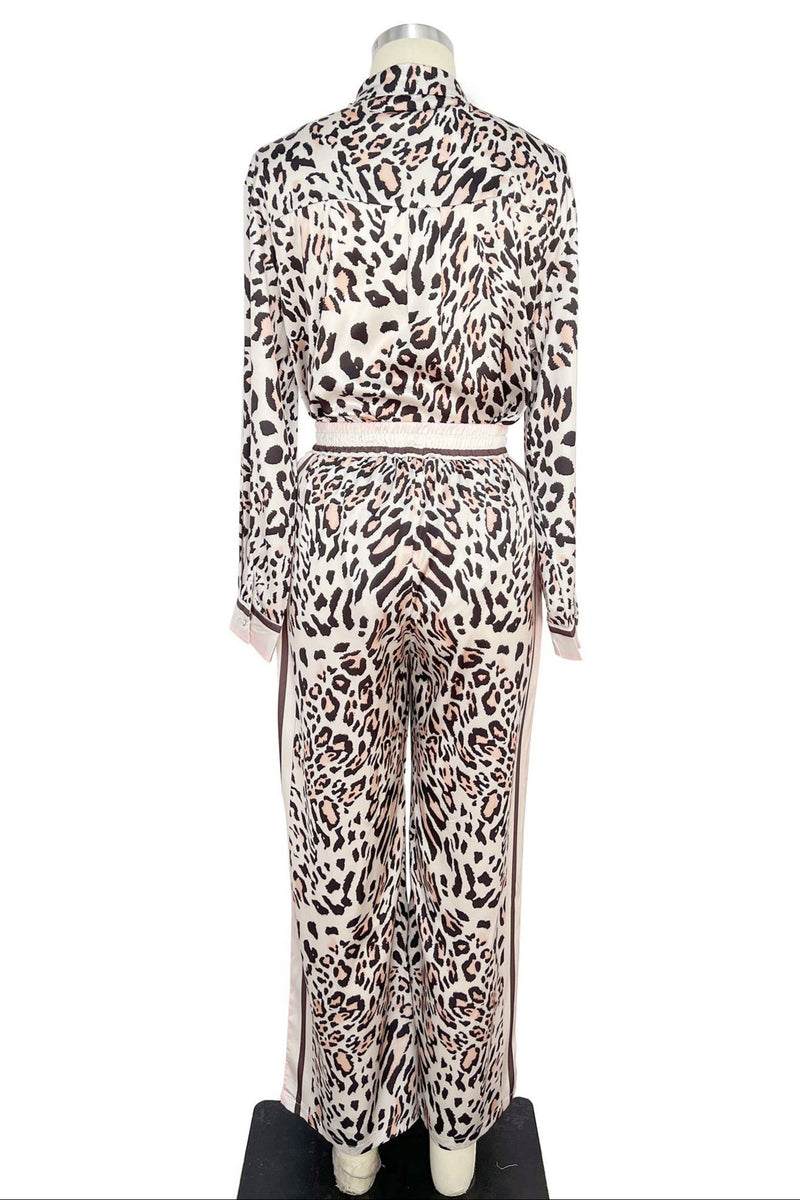 Leopard Print Embellished Top