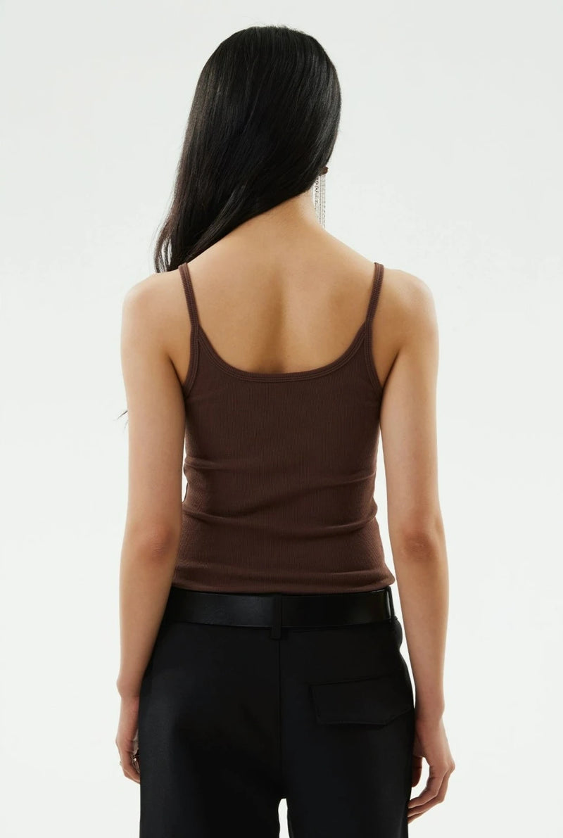 Slim Sleeveless Cami Top with Bow Embellished Accent