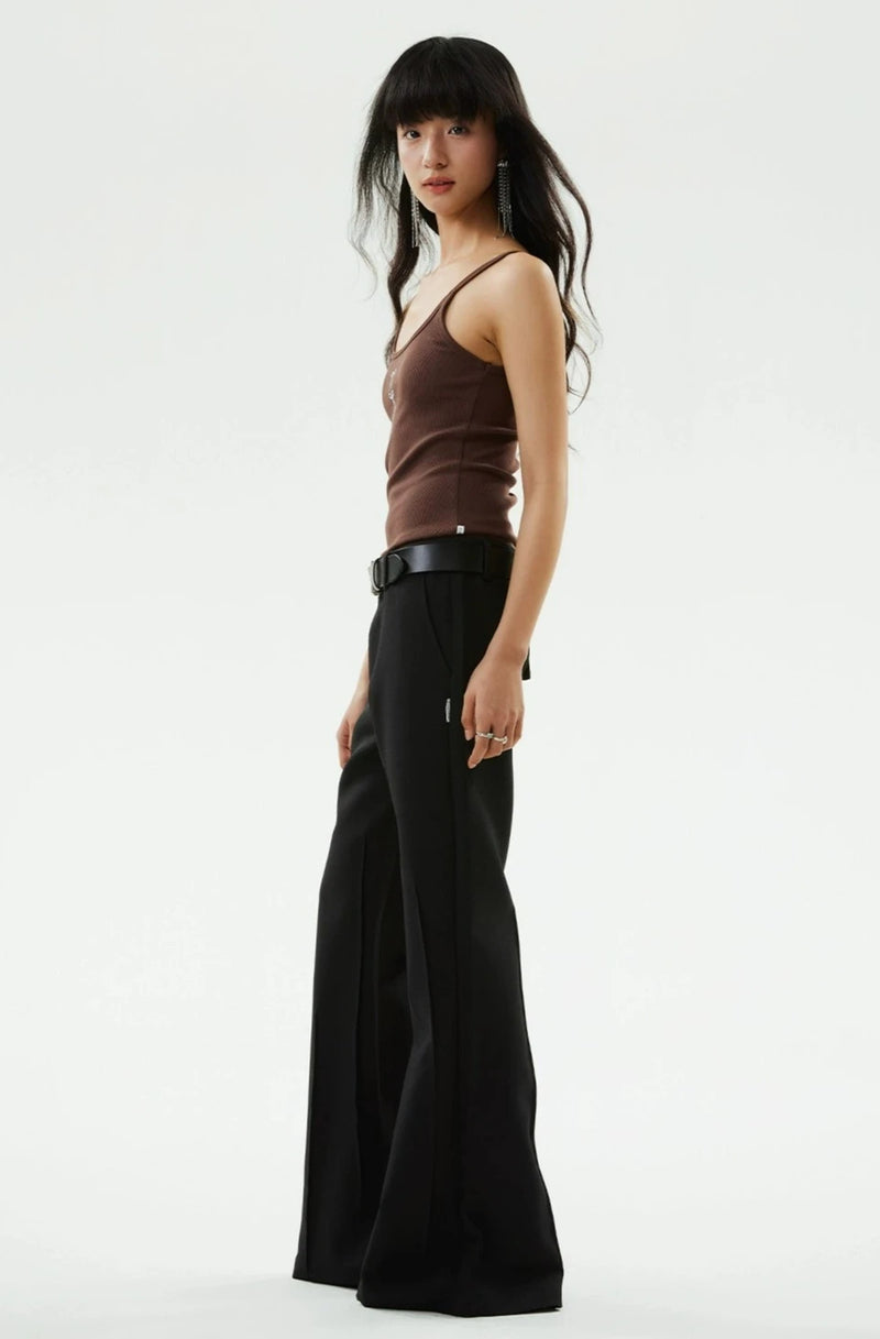 Slim Sleeveless Cami Top with Bow Embellished Accent