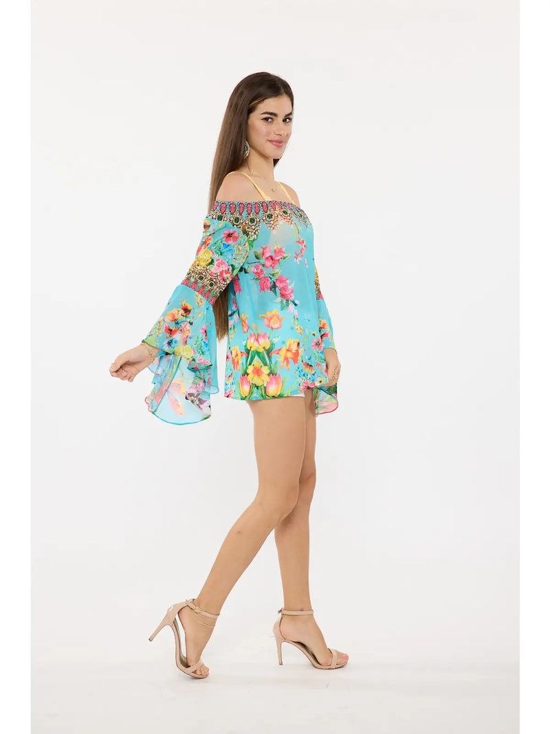 Off Shoulder Embellished Top