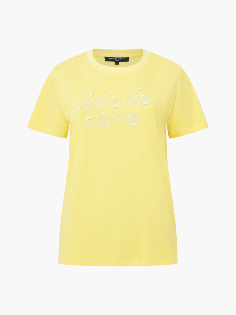 Joie De Vivre Embellished Short Sleeve T-Shirt