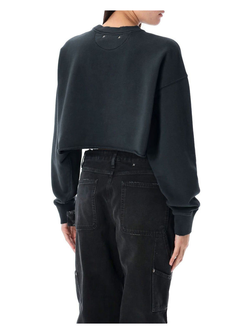 EMBELLISHED CROPPED SWEATSHIRT