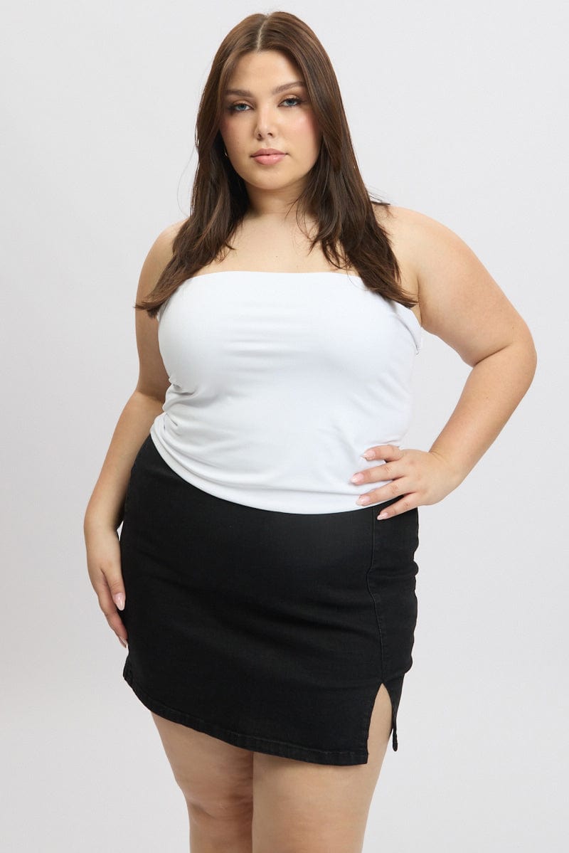 White Bandeau Top