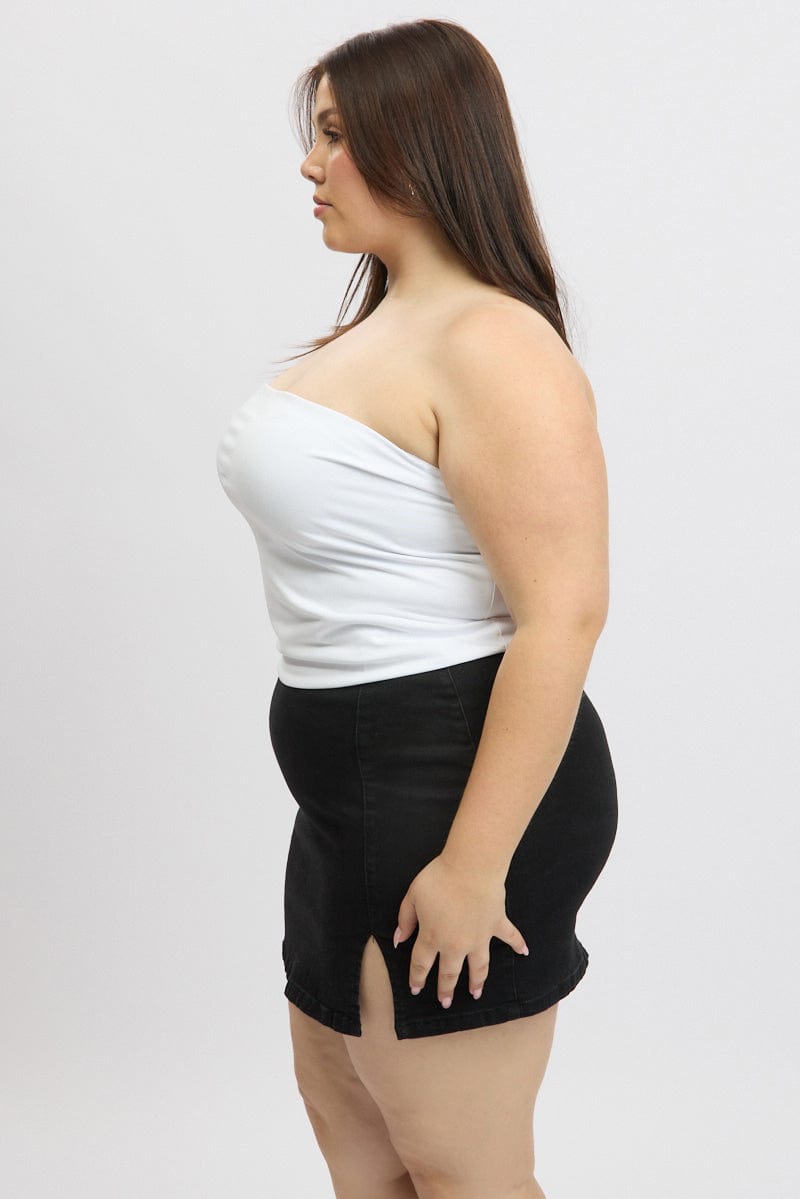 White Bandeau Top