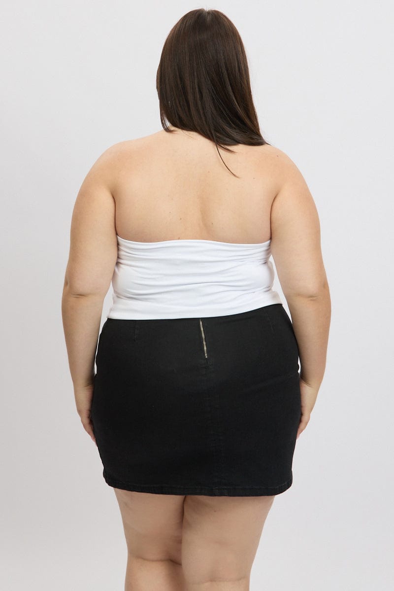 White Bandeau Top