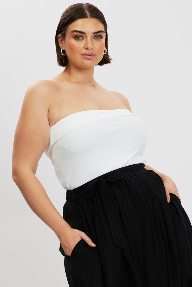 White Bandeau Top Supersoft