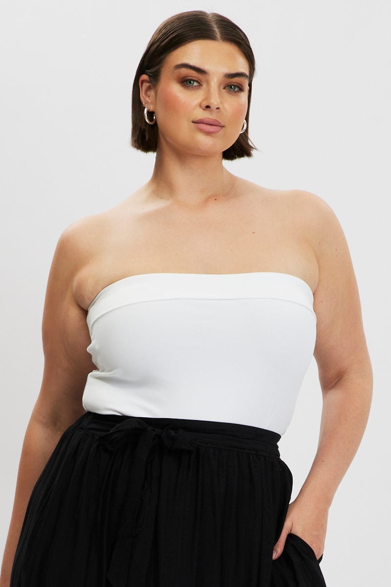 White Bandeau Top Supersoft