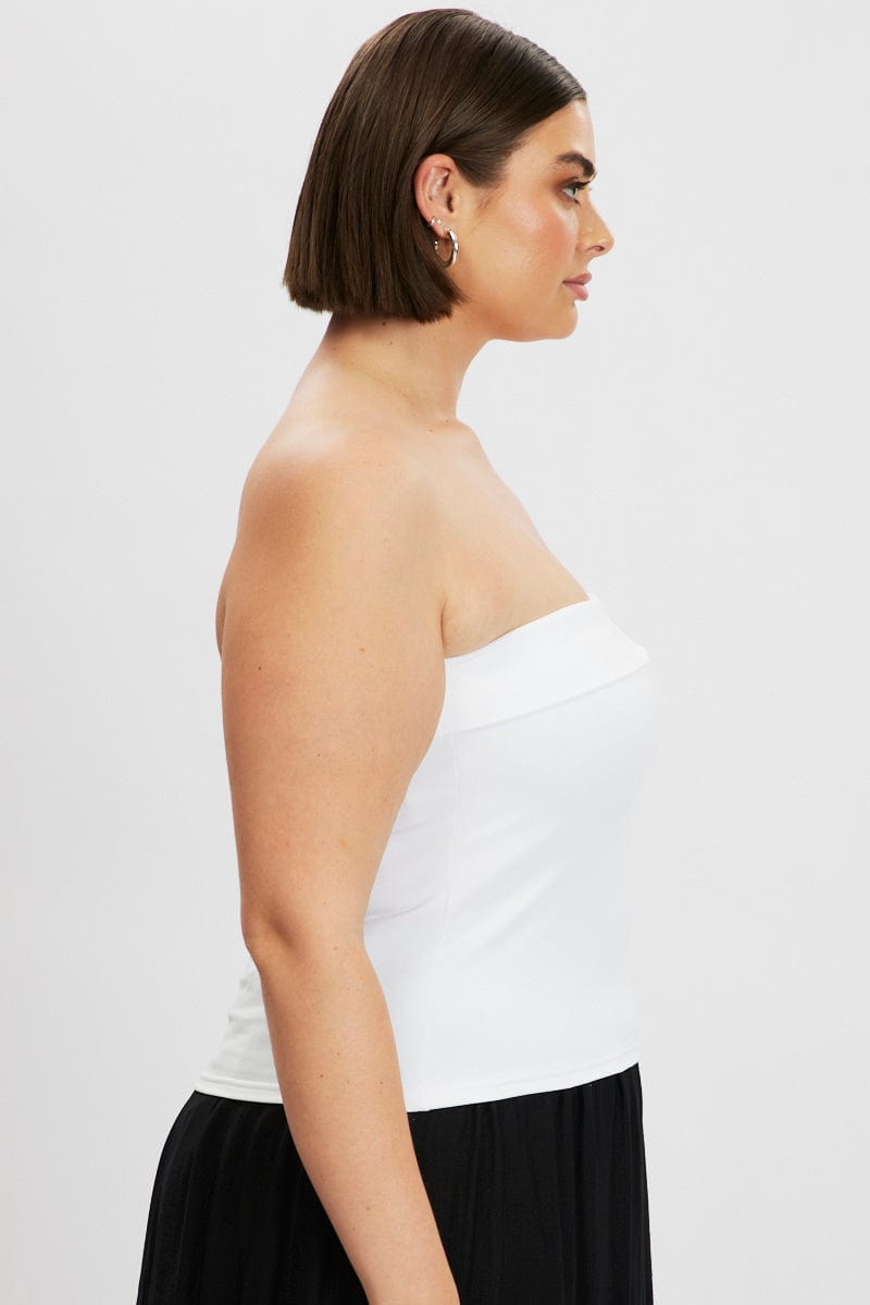 White Bandeau Top Supersoft