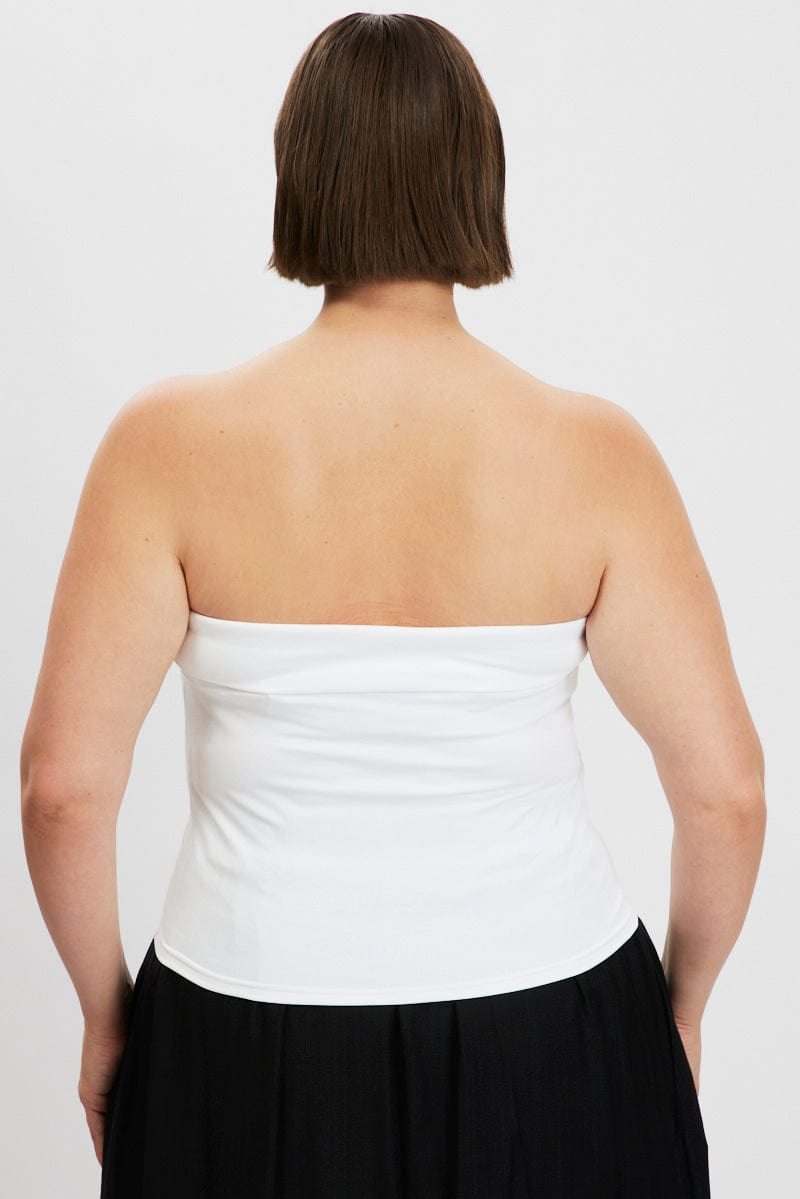 White Bandeau Top Supersoft