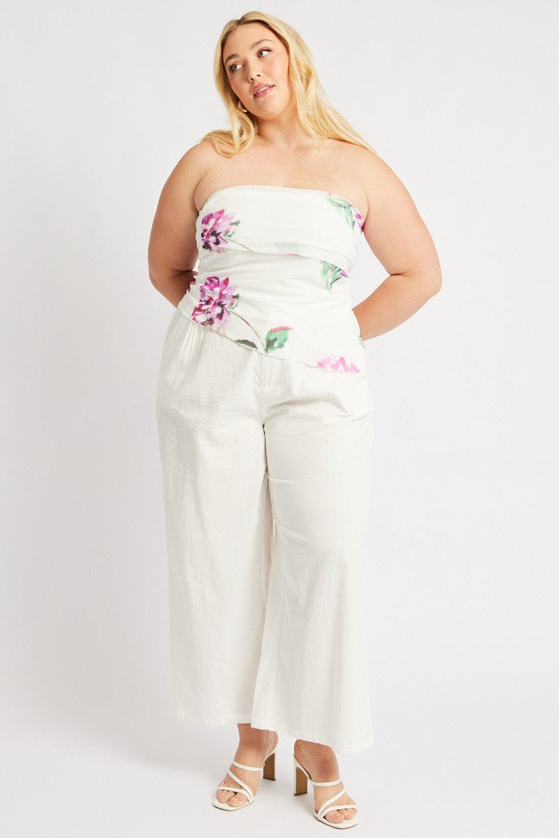 White Floral Bandeau