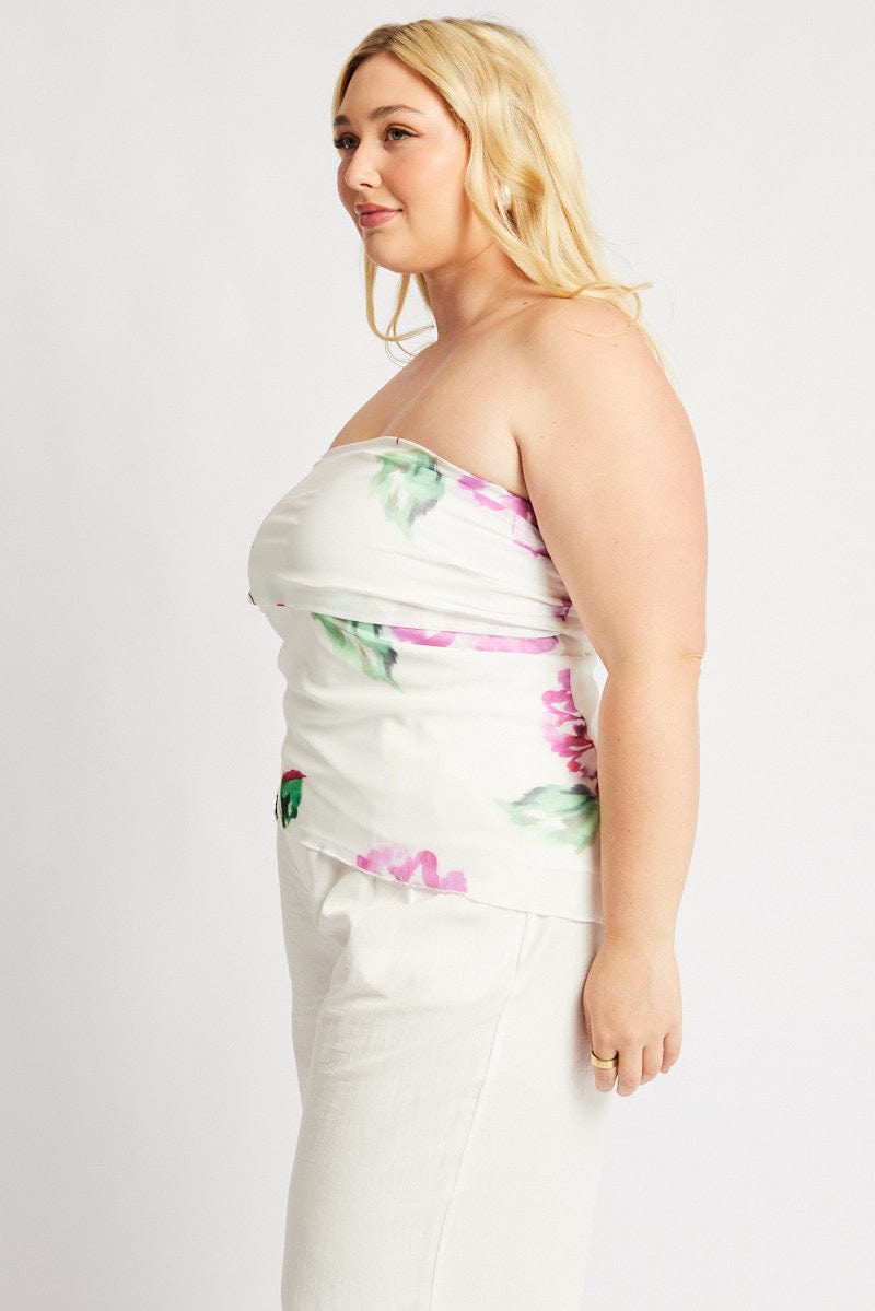 White Floral Bandeau