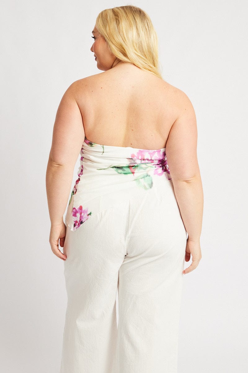 White Floral Bandeau