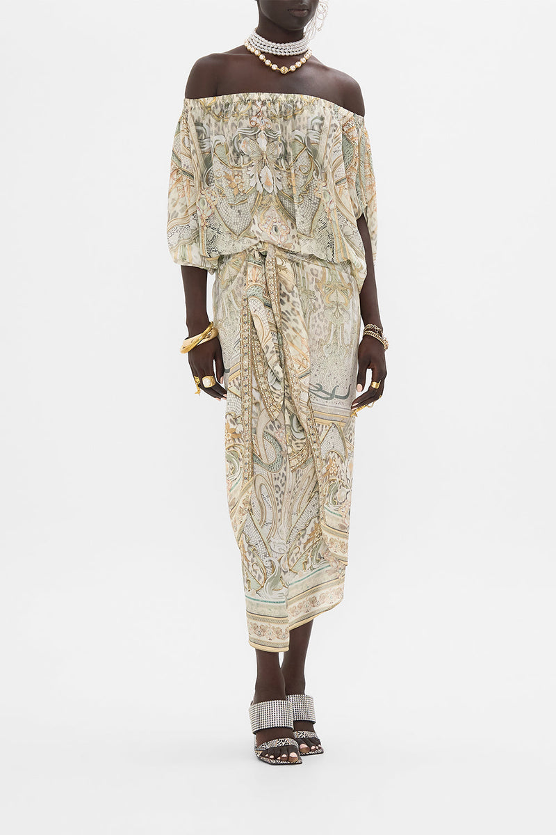 OFF SHOULDER ELASTIC TOP IVORY TOWER TALES