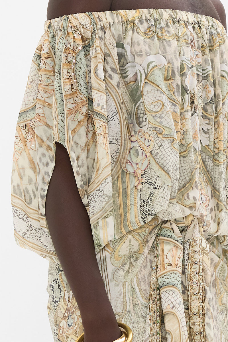 OFF SHOULDER ELASTIC TOP IVORY TOWER TALES