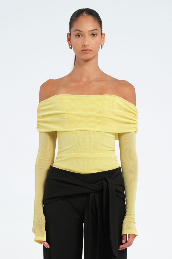 Blaire Off Shoulder Top Lemon