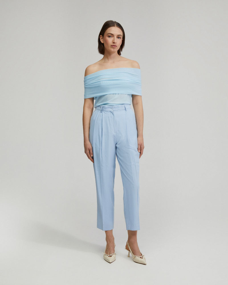 Nia Mesh Off-Shoulder Top