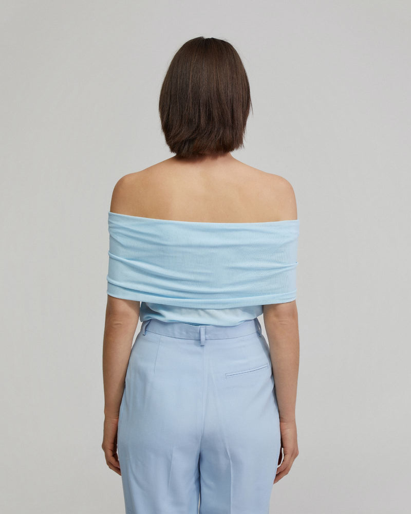 Nia Mesh Off-Shoulder Top