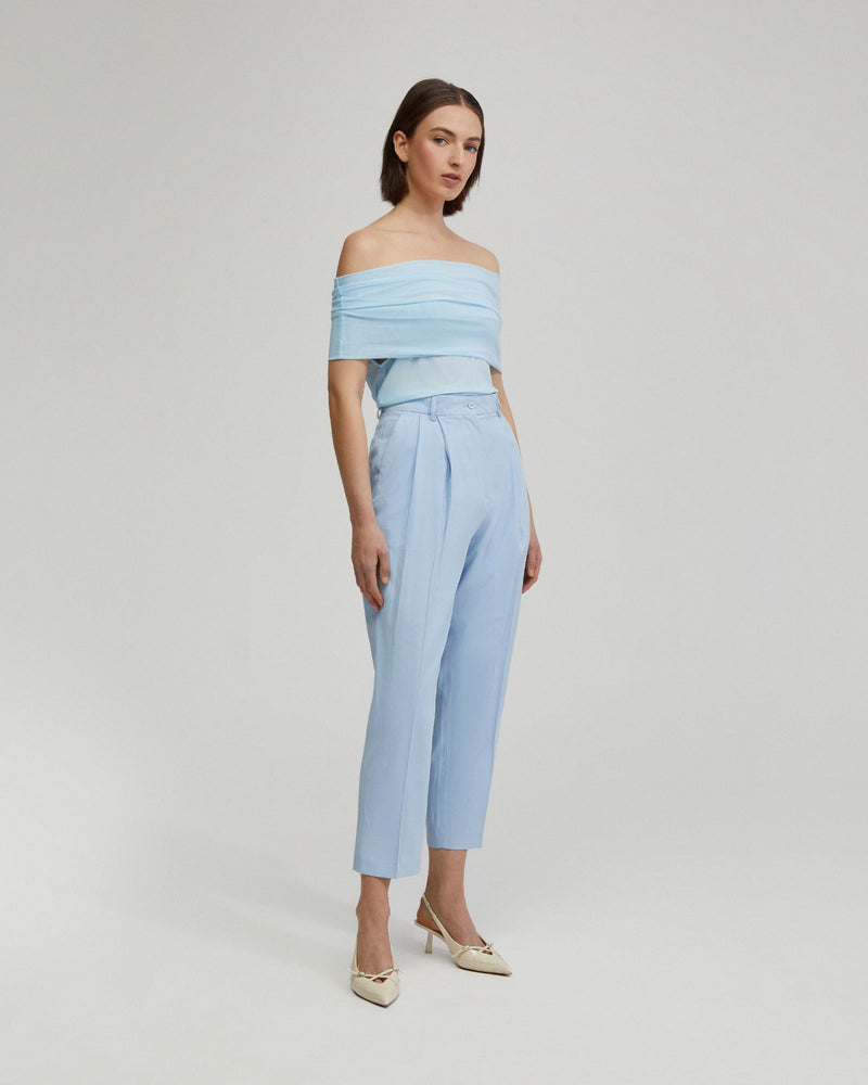 Nia Mesh Off-Shoulder Top