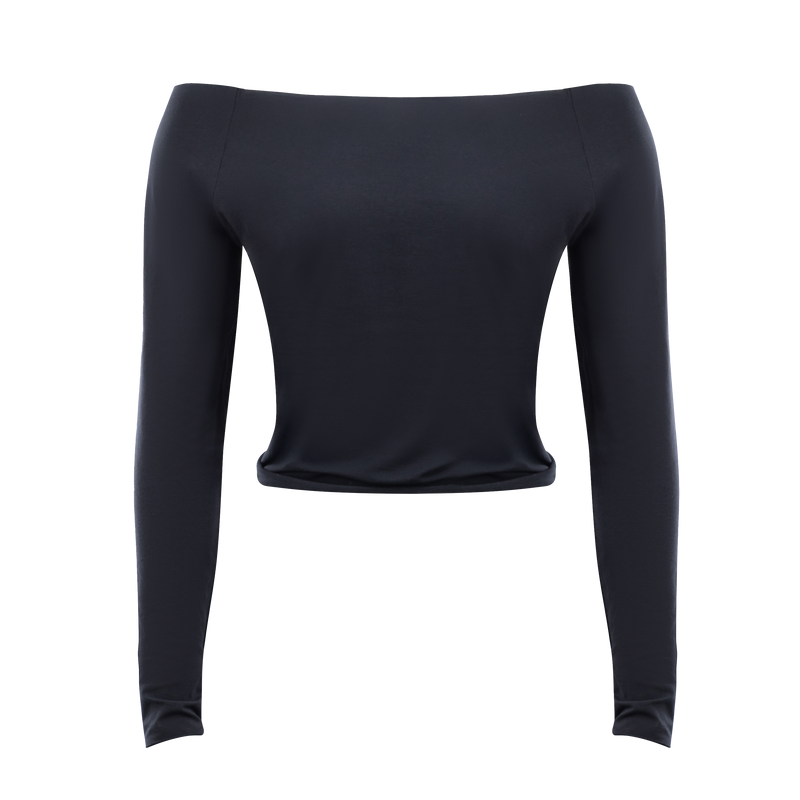 Lounge Off Shoulder Top Black
