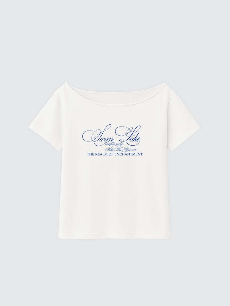 Swan Lake Off Shoulder T-Shirt