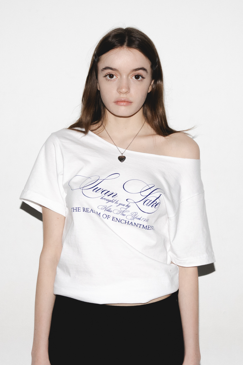 Swan Lake Off Shoulder T-Shirt