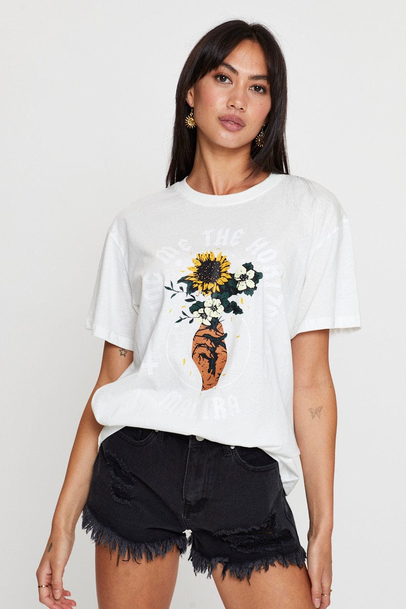 White Vintage T Shirt Boyfriend
