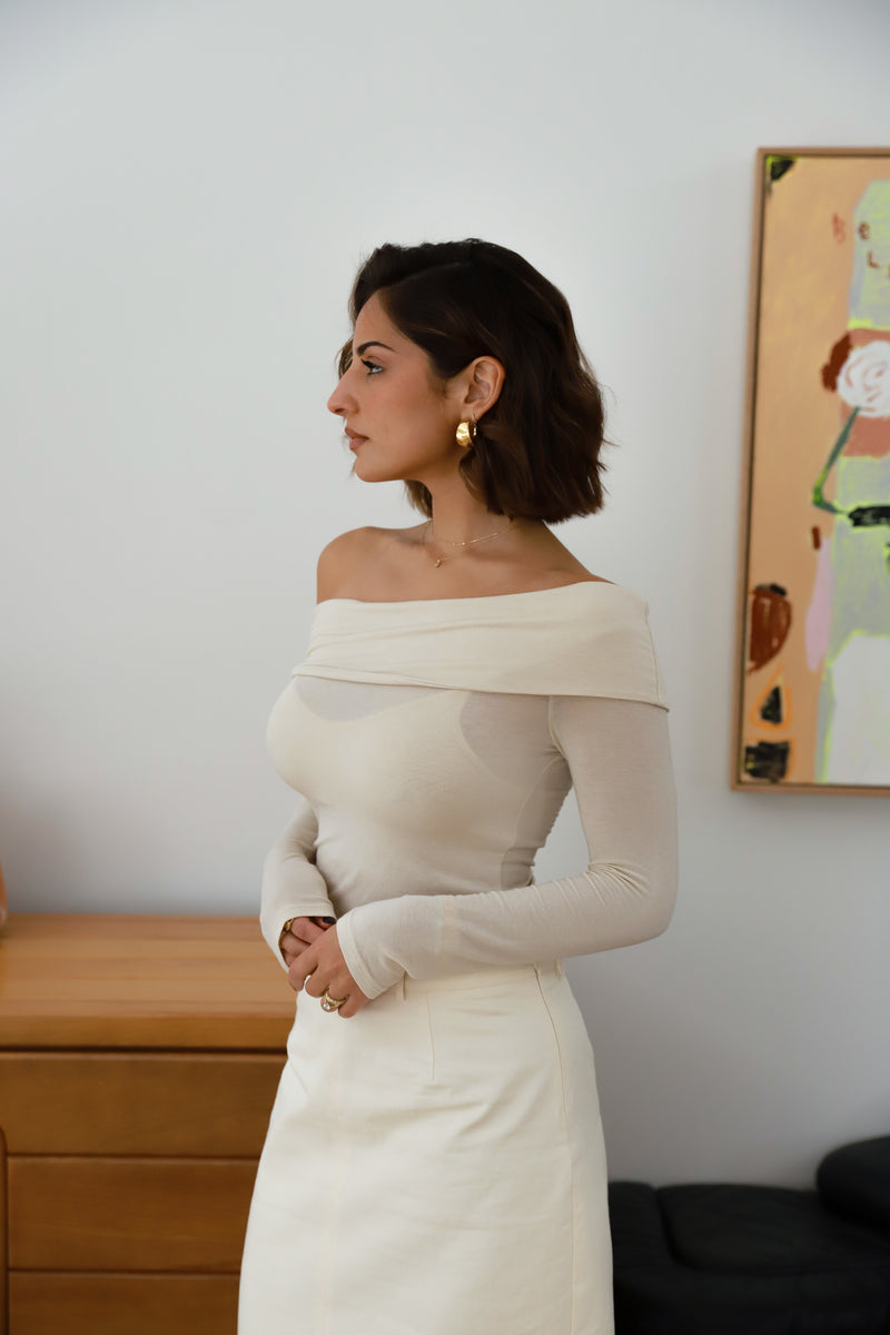 Gardenia Off The Shoulder Top