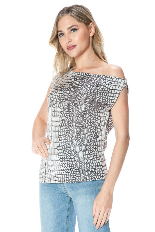 Ariella Off Shoulder Slouchy Top