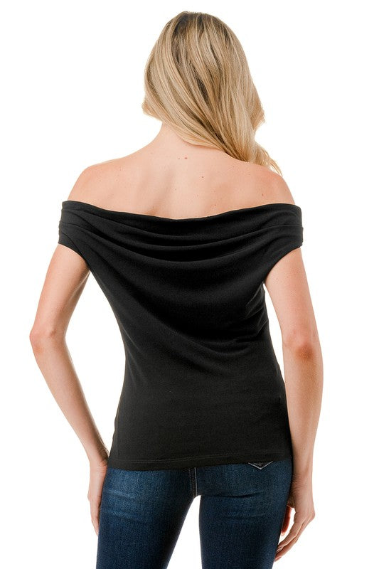Ariella Off Shoulder Top - Black