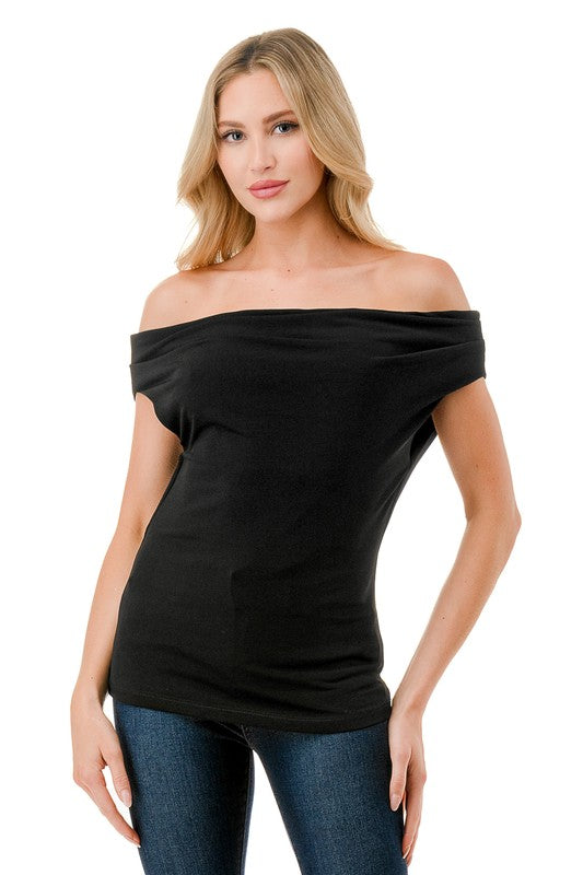 Ariella Off Shoulder Top - Black
