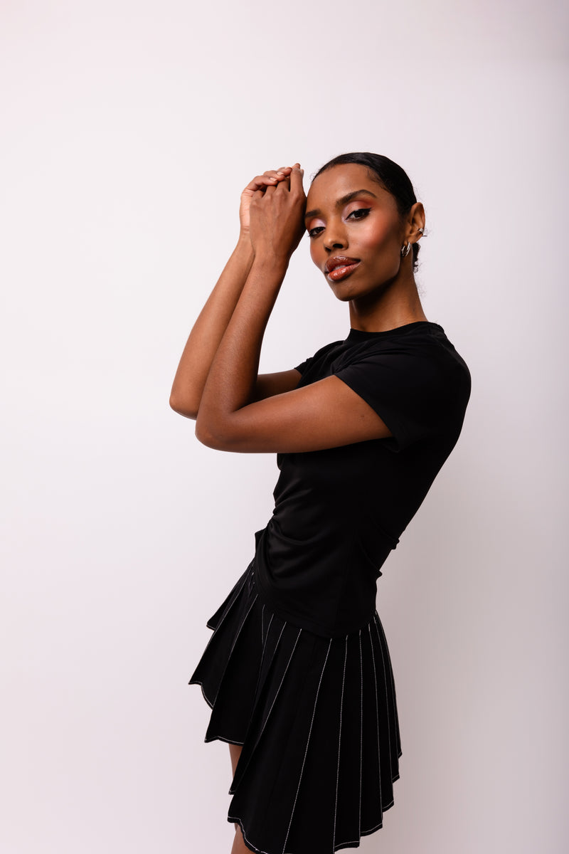 Bowie Black Heart Cut Out Top