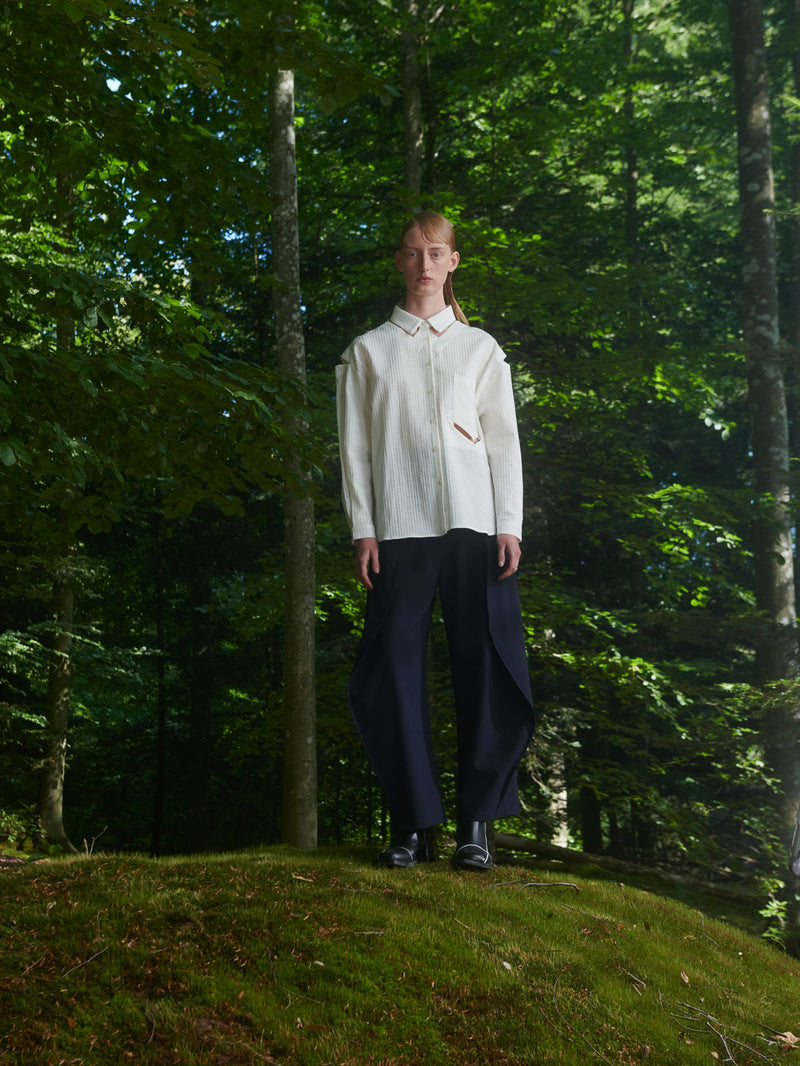 Cut Out Shirt  - White