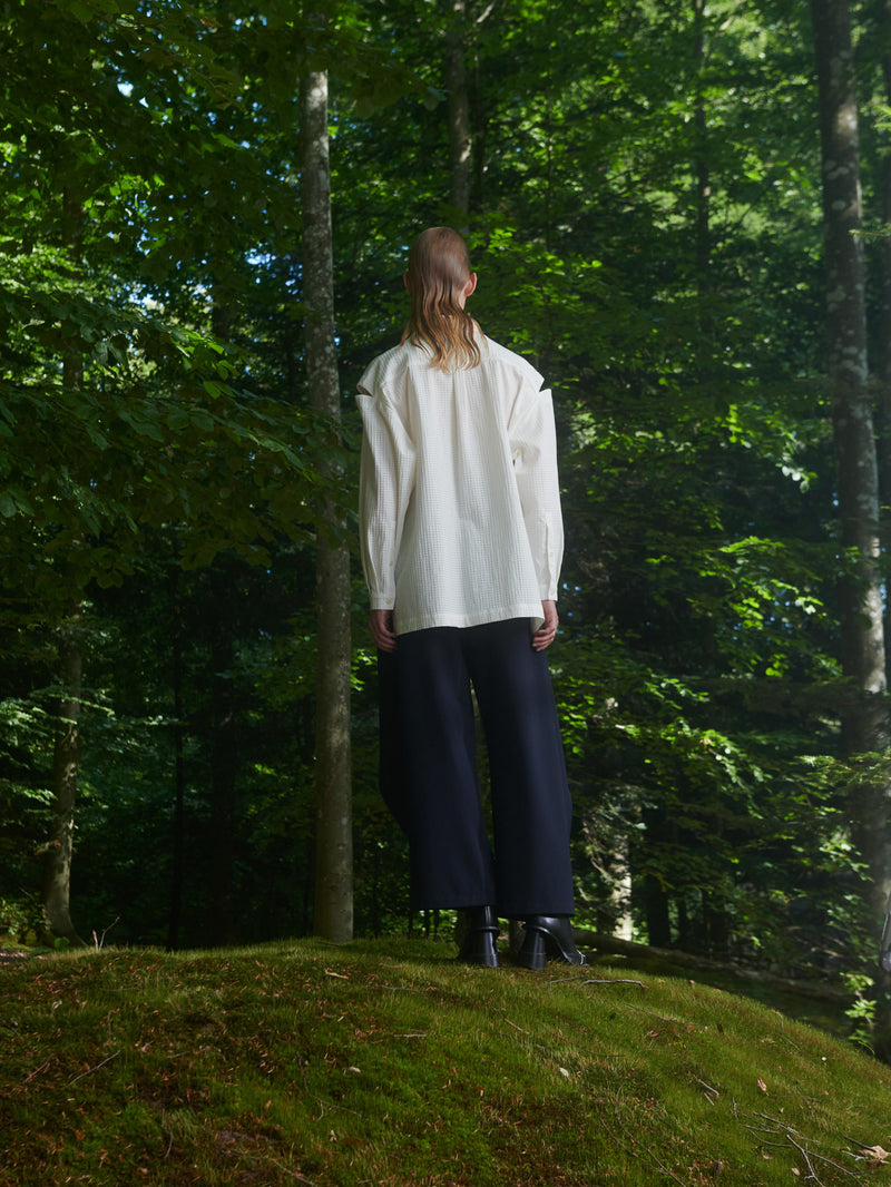 Cut Out Shirt  - White