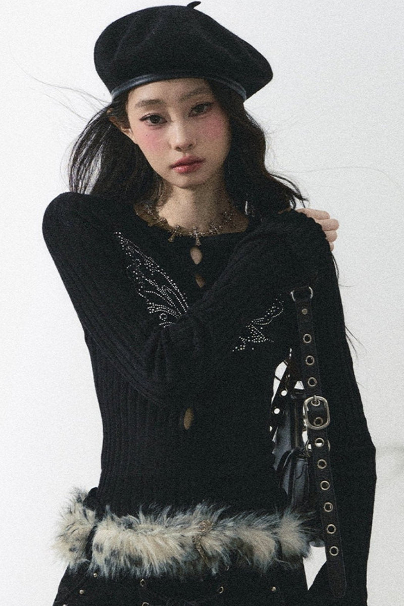 Knitted Cut Out Inner Top