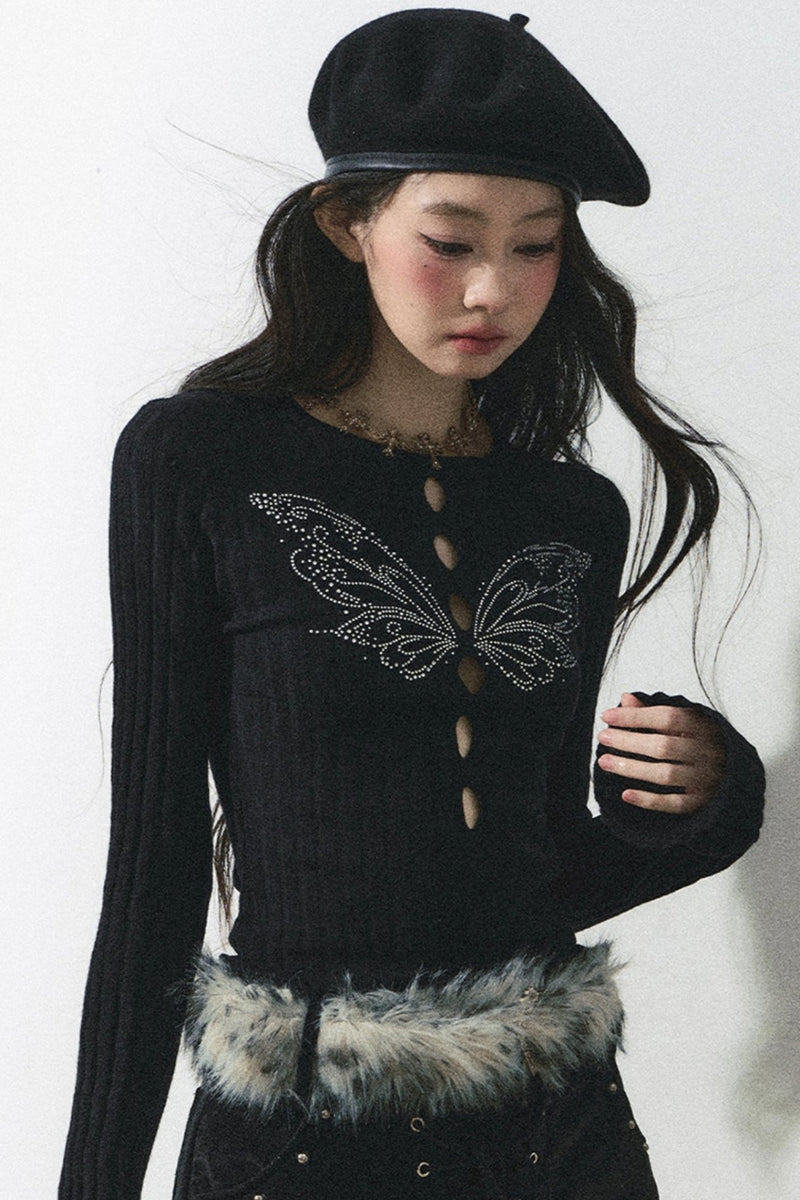 Knitted Cut Out Inner Top
