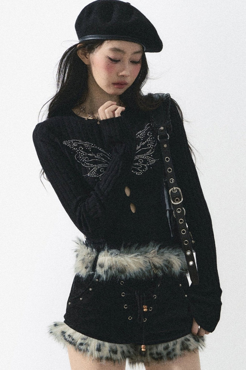 Knitted Cut Out Inner Top