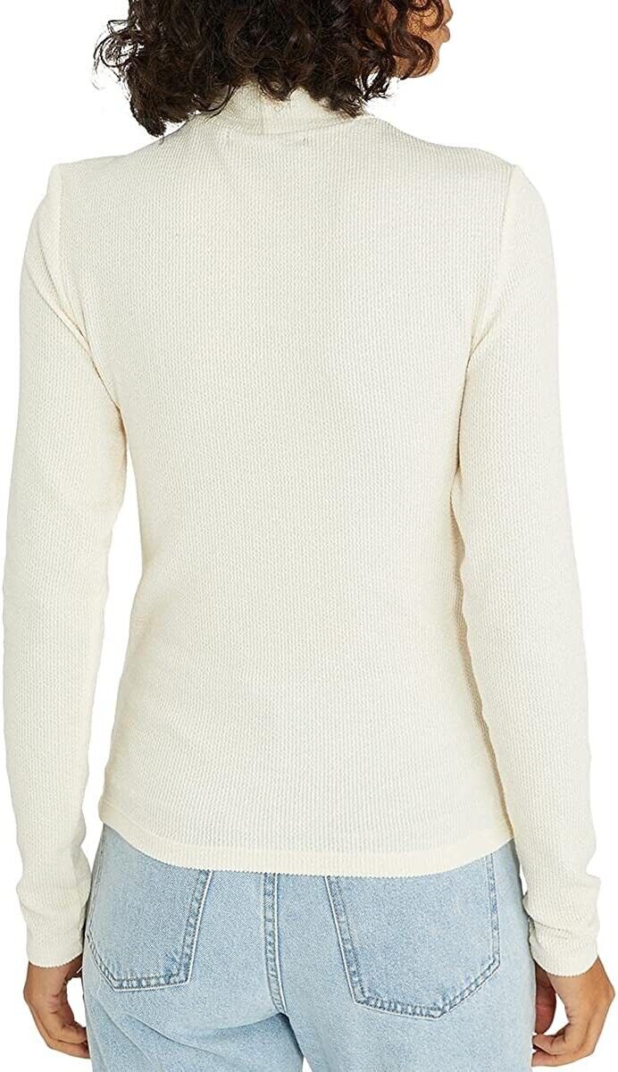 Sanctuary Womens Cut It Out Mock Neck Ribbed Pullover Top Pink M