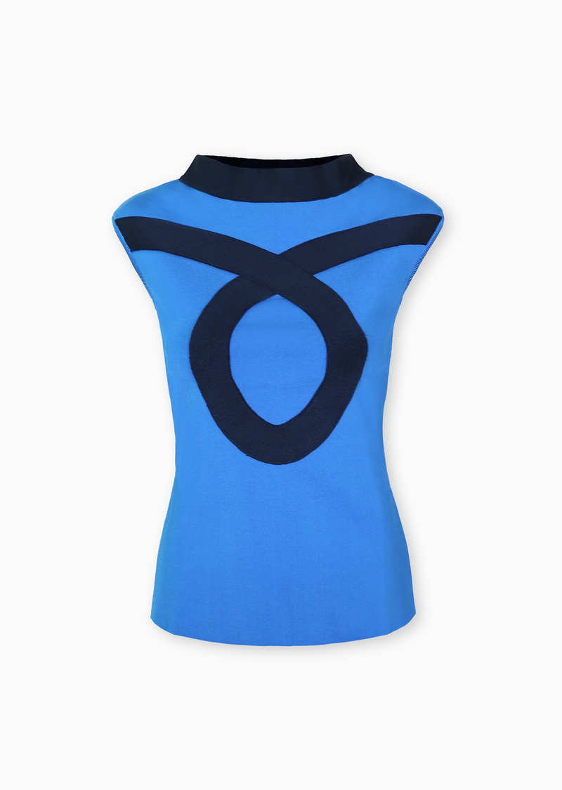 Nadia - Loop Motif Top with Cut-Out Back