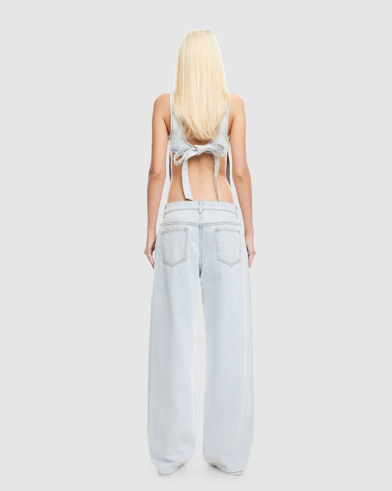 Rider Backless Denim Top