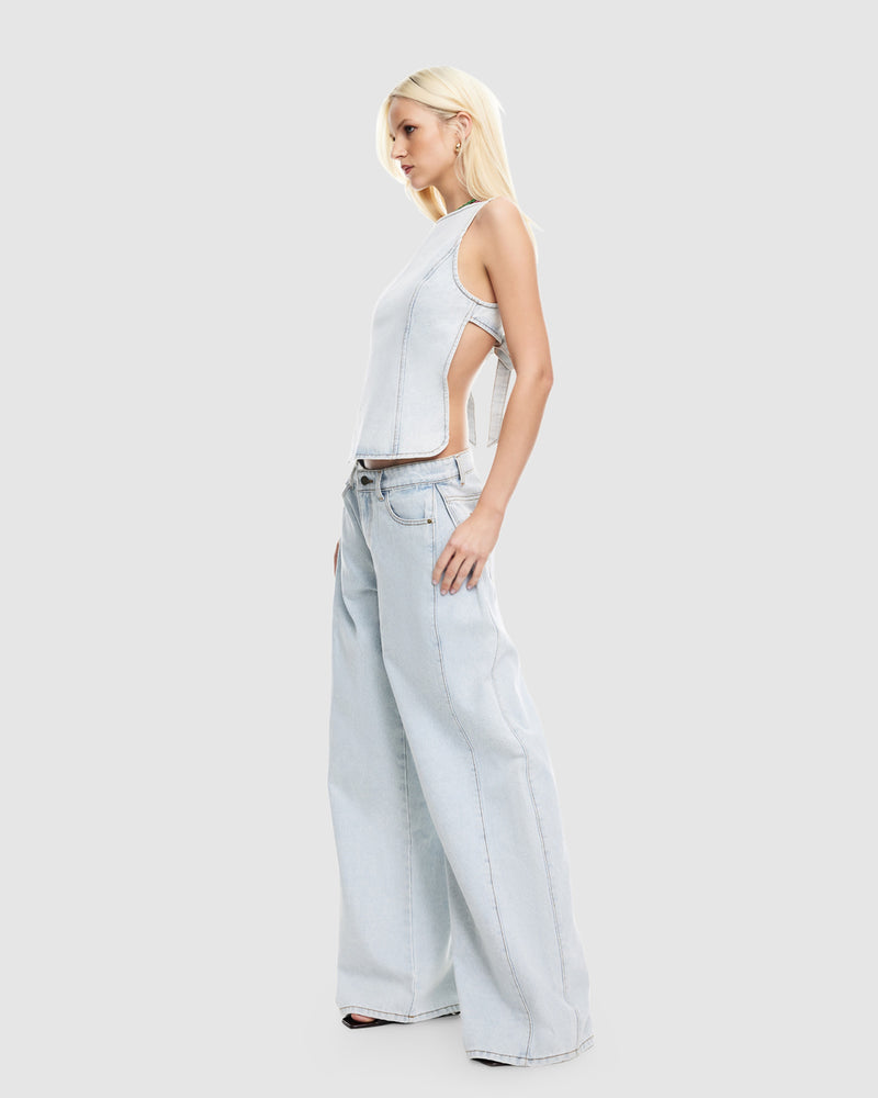 Rider Backless Denim Top