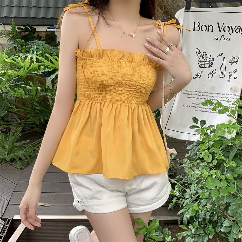 Fashion Women Basics Backless Hotsweet Green Casual Camis Top