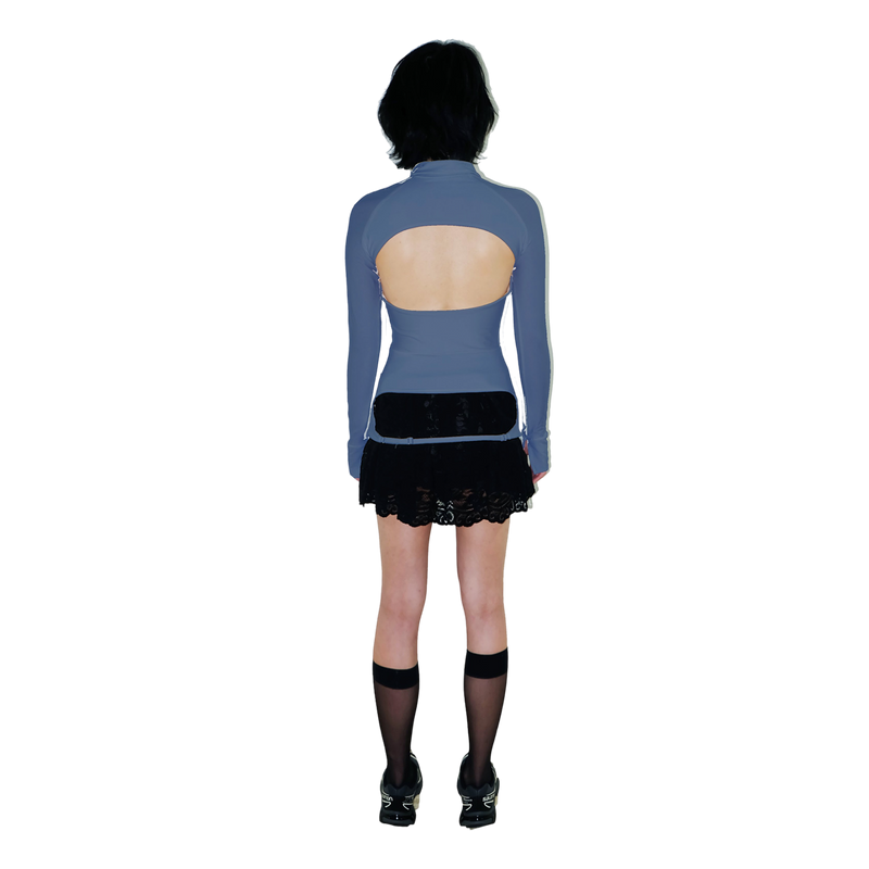 Code Backless Shirt — Indigo