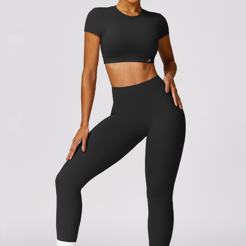 Crop top Backless Black