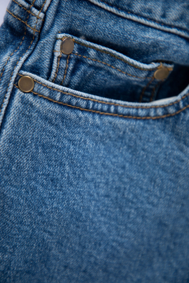 Five Pocket Denim Wide Legs
