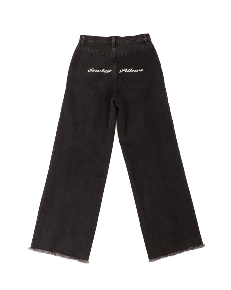 Cowboy Pillows Black Denim Straight Leg Jeans