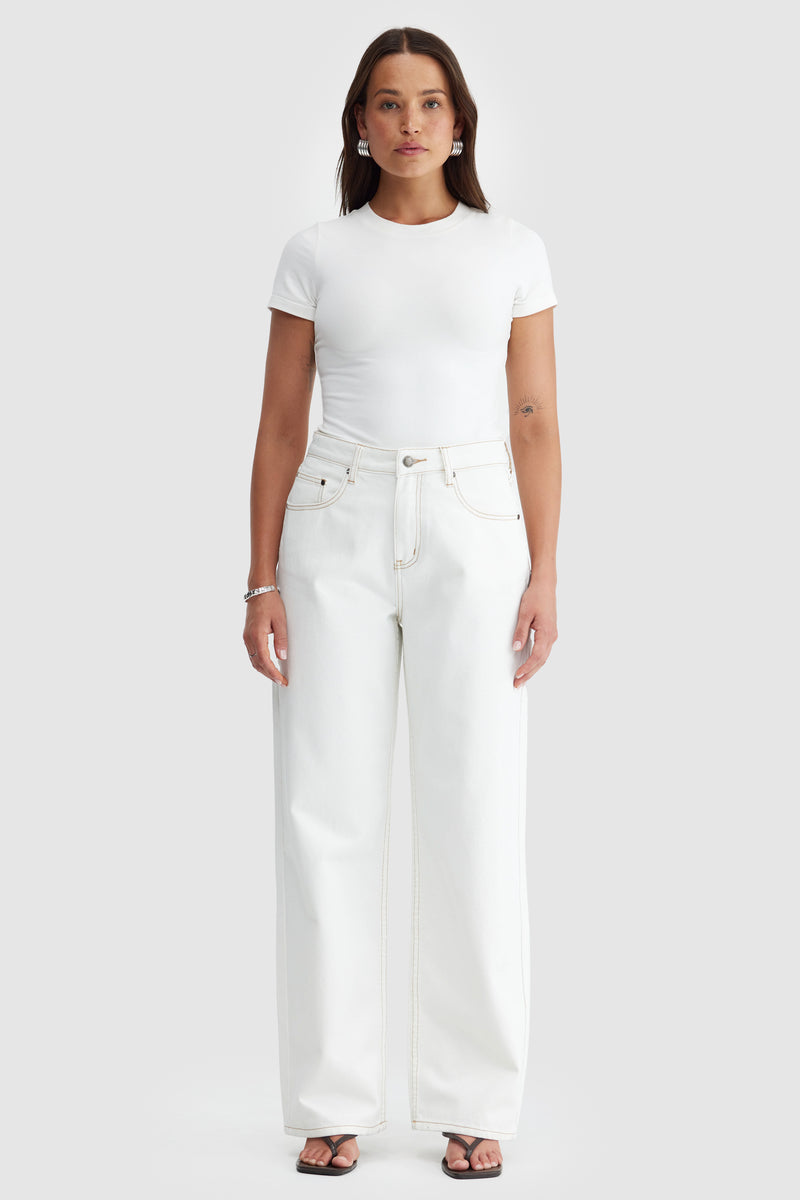 Willow Denim Relaxed Jean White