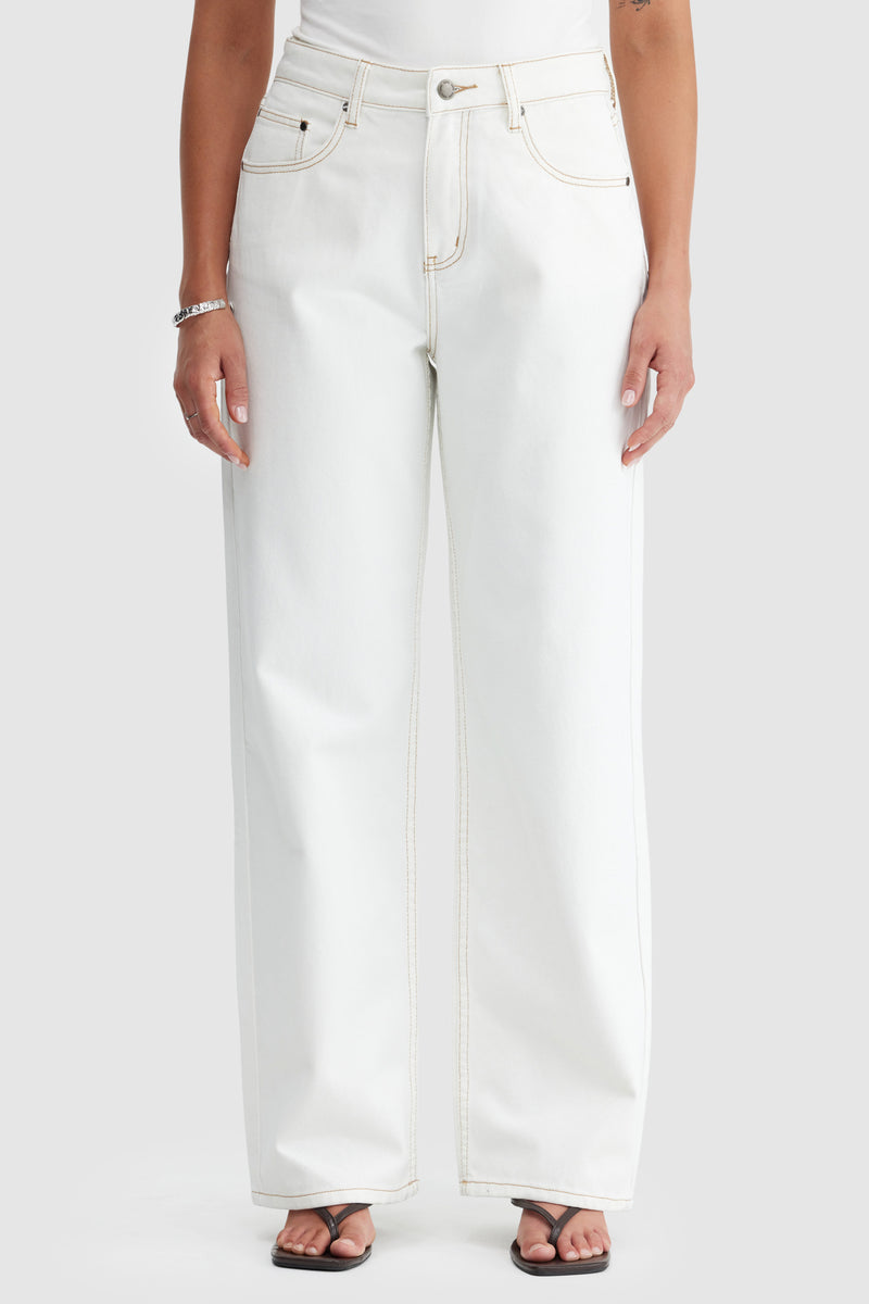 Willow Denim Relaxed Jean White