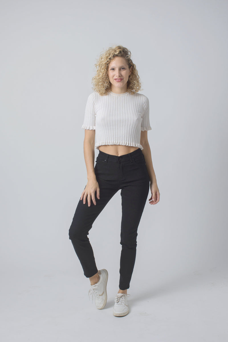 Wakee Denim Stretch Jegging Jean Skinny - Black 60062