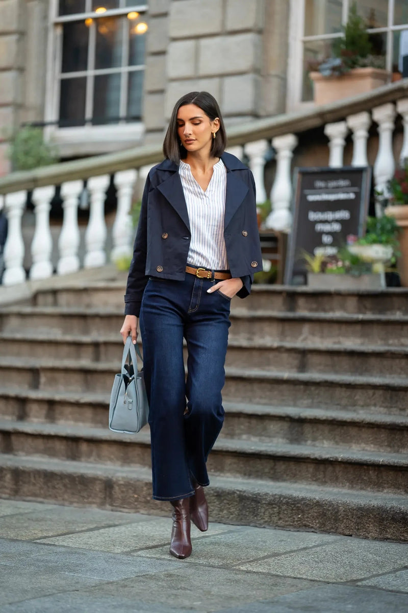 Isabel Wide Leg Denim Trousers