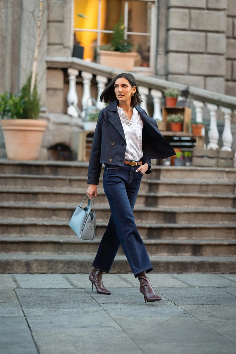 Isabel Wide Leg Denim Trousers